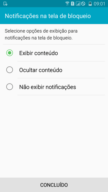 Pressione a configuração desejada. Pressione a configuração desejada.