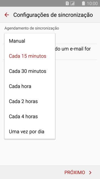 Pressione a configuração desejada. Pressione a configuração desejada.