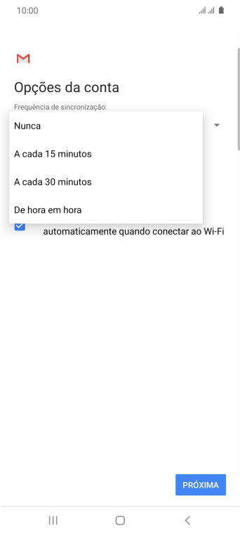 Pressione a configuração desejada. Pressione a configuração desejada.