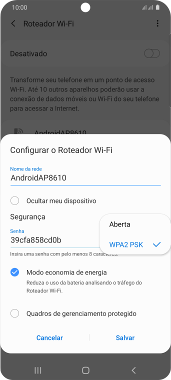 Pressione WPA2 PSK para proteger seu Roteador Wi-Fi com uma senha. Pressione WPA2 PSK para proteger seu Roteador Wi-Fi com uma senha.