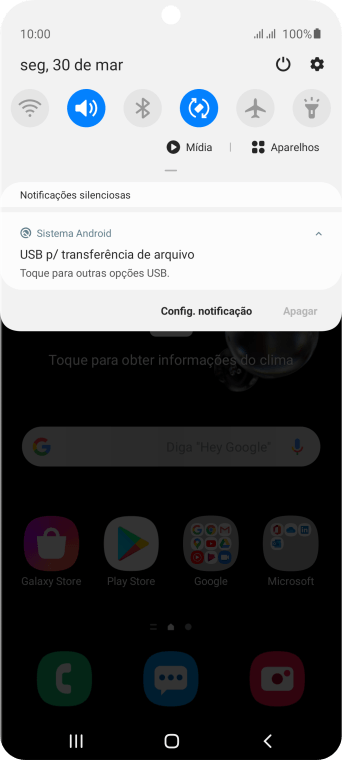 Pressione Toque para outras opções USB.. Pressione Toque para outras opções USB..