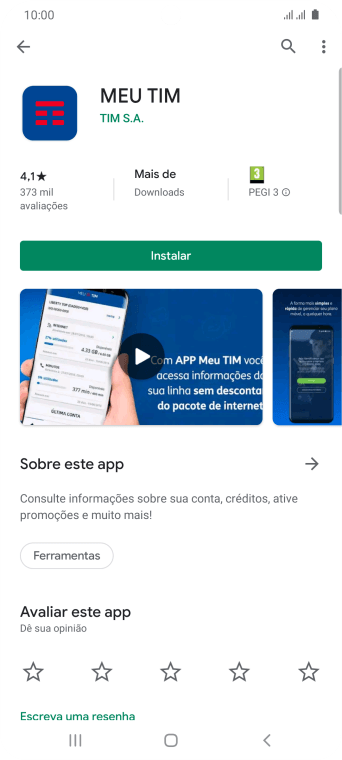 Pressione Instalar, e siga as indicações da tela para instalar o app. Pressione Instalar, e siga as indicações da tela para instalar o app.