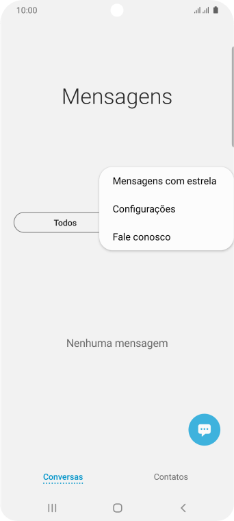 Pressione Configurações. Pressione Configurações.