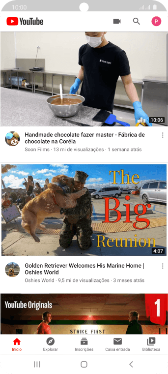 Pressione o ícone de fazer upload. Pressione o ícone de fazer upload.