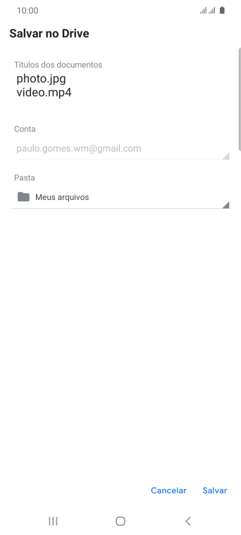Pressione Salvar. Pressione Salvar.