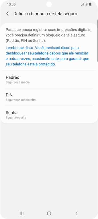 Pressione o código de bloqueio desejado, e siga as instruções da tela para criar um código extra. Pressione o código de bloqueio desejado, e siga as instruções da tela para criar um código extra.