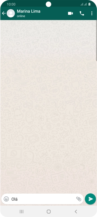 Pressione o ícone de enviar. Pressione o ícone de enviar.