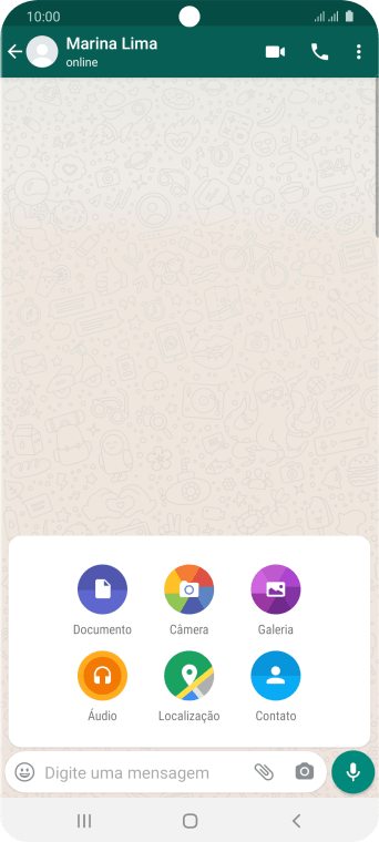 Pressione Galeria, e navegue até a pasta desejada. Pressione Galeria, e navegue até a pasta desejada.