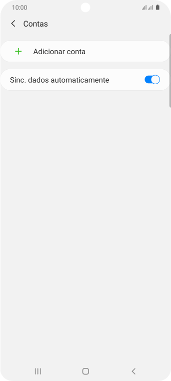 Pressione Adicionar conta. Pressione Adicionar conta.