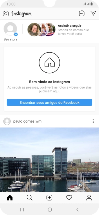 Pressione o ícone de busca. Pressione o ícone de busca.