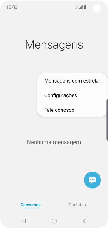 Pressione Configurações. Pressione Configurações.