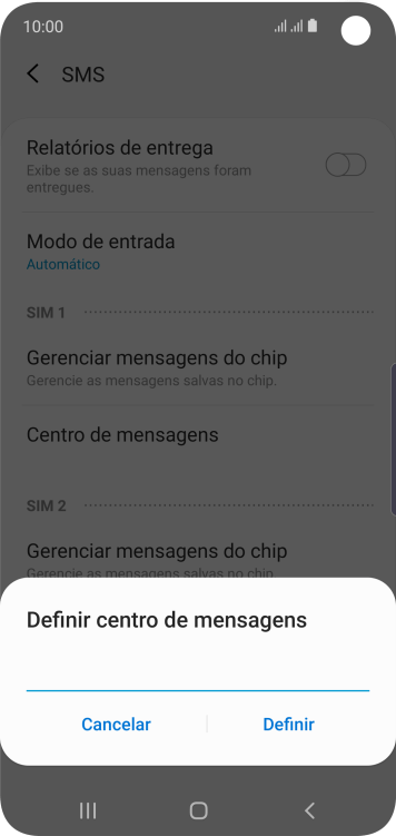 Se você é cliente TIM com DDD 11, 12, 13, 14, 15, 16, 17, 18 ou 19, deve inserir +551181138200 e pressionar Definir. Se você é cliente TIM com DDD 11, 12, 13, 14, 15, 16, 17, 18 ou 19, deve inserir +551181138200 e pressionar Definir.