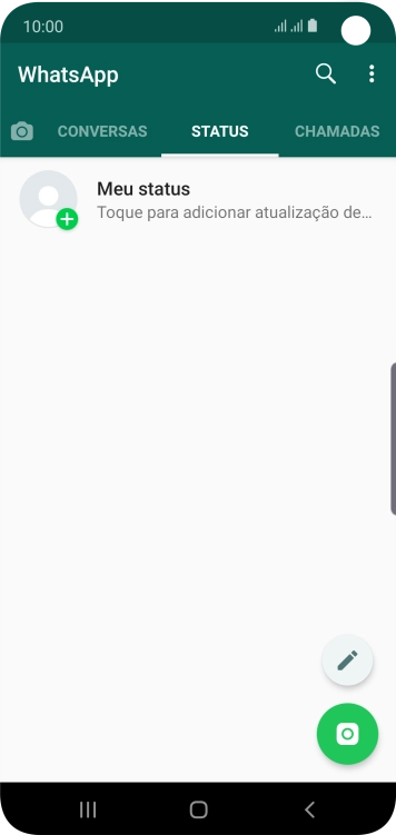Pressione o ícone de câmera. Pressione o ícone de câmera.