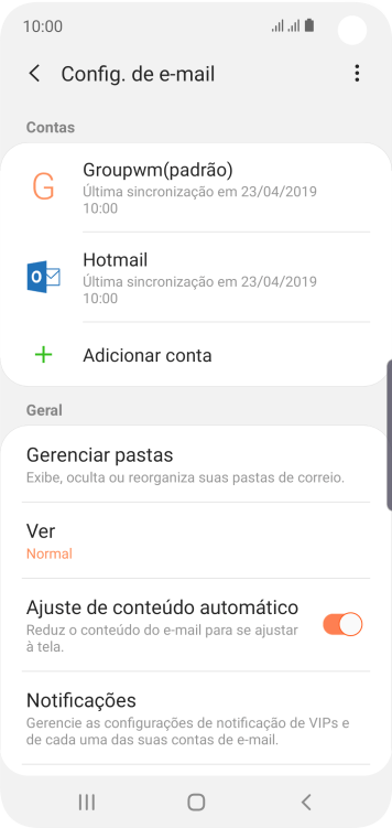 Pressione Notificações. Pressione Notificações.