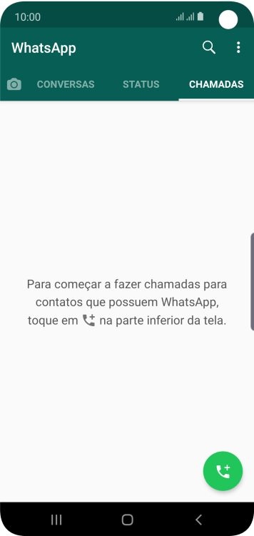 Pressione o ícone de chamada. Pressione o ícone de chamada.