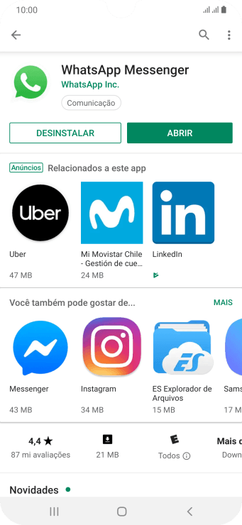 Pressione a tecla de início para voltar à tela inicial. Pressione a tecla de início para voltar à tela inicial.