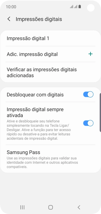 Pressione duas vezes a tecla de voltar. Pressione duas vezes a tecla de voltar.