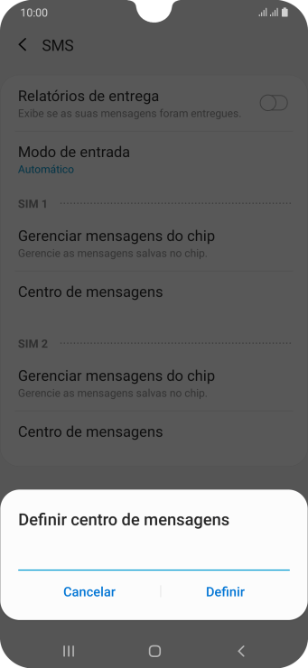 Se você é cliente TIM com DDD 11, 12, 13, 14, 15, 16, 17, 18 ou 19, deve inserir +551181138200 e pressionar Definir. Se você é cliente TIM com DDD 11, 12, 13, 14, 15, 16, 17, 18 ou 19, deve inserir +551181138200 e pressionar Definir.