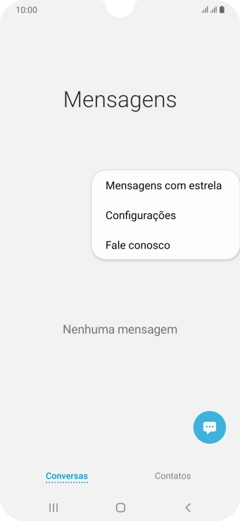 Pressione Configurações. Pressione Configurações.