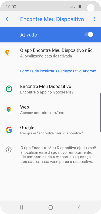 Pressione o indicador para ativar a função. Pressione o indicador para ativar a função.