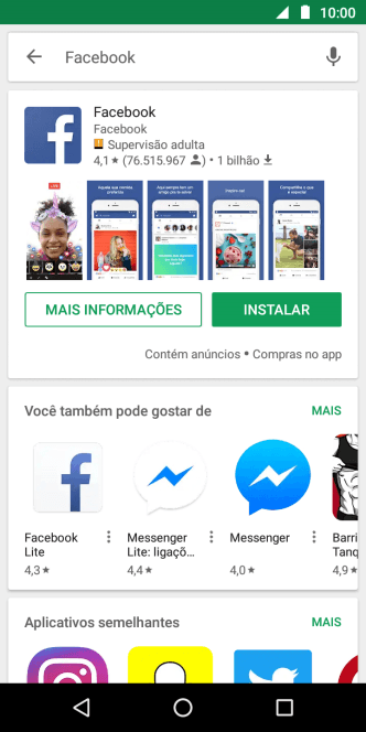 Pressione Facebook. Pressione Facebook.