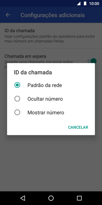 Pressione Mostrar número para ativar a identificação do seu número. Pressione Mostrar número para ativar a identificação do seu número.