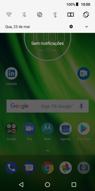 Pressione o ícone de configurações. Pressione o ícone de configurações.