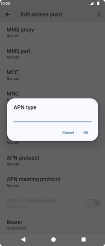 Key in mms and press OK. Key in mms and press OK.