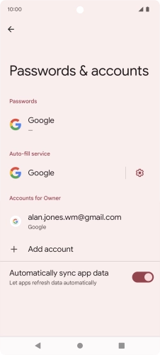 Press Add account. Press Add account.