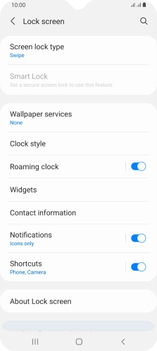 Press Screen lock type. Press Screen lock type.