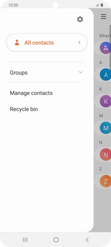 Press Manage contacts. Press Manage contacts.