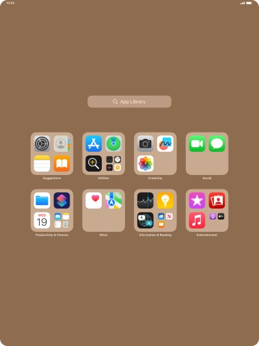 Press the required app. Press the required app.