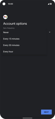 Press the required setting. Press the required setting.