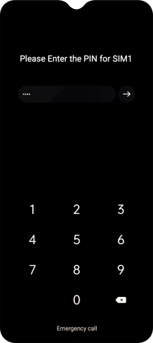 If your SIM is locked, key in your PIN and press the confirm icon. The default PIN is 1111. If your SIM is locked, key in your PIN and press the confirm icon. The default PIN is 1111.