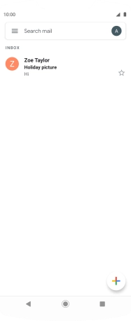 Press the email account icon. Press the email account icon.