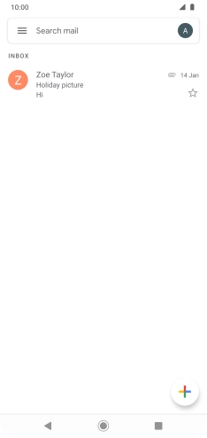 Press the email account icon. Press the email account icon.