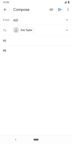 Press the attachment icon. Press the attachment icon.
