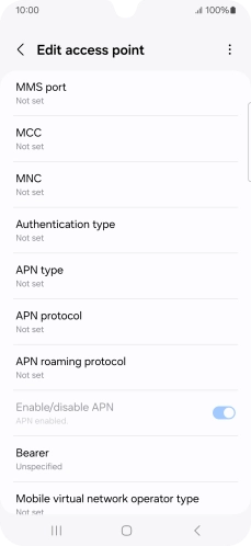 Press MMS port. Press MMS port.
