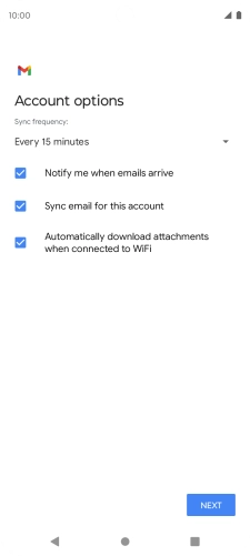 If this screen is displayed, you email account has been recognised and set up automatically. Follow the instructions on the screen to key in more information and finish setting up your phone. If this screen is displayed, you email account has been recognised and set up automatically. Follow the instructions on the screen to key in more information and finish setting up your phone.