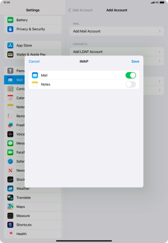 Press Save. Your email account has now been set up. To select more settings for incoming and outgoing server, proceed with the following steps. Press Save. Your email account has now been set up. To select more settings for incoming and outgoing server, proceed with the following steps.