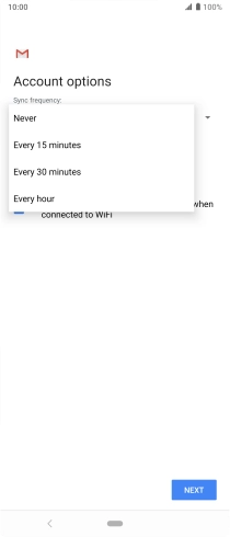 Press the required setting. Press the required setting.