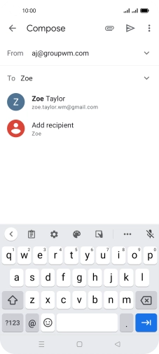 Press the required contact. Press the required contact.