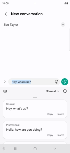 Press the drop down list. Press the drop down list.