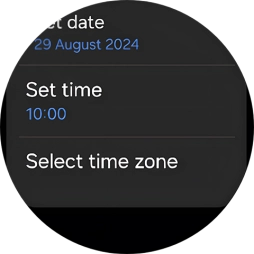 Press Set time. Press Set time.