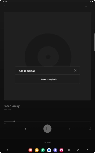 Press Create a new playlist. Press Create a new playlist.