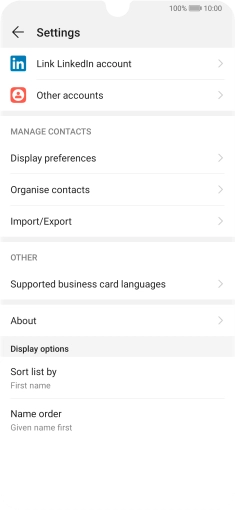 Press Import/Export. Press Import/Export.