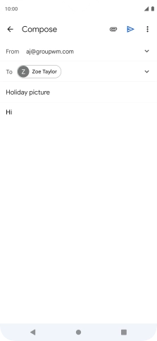 Press the attachment icon. Press the attachment icon.