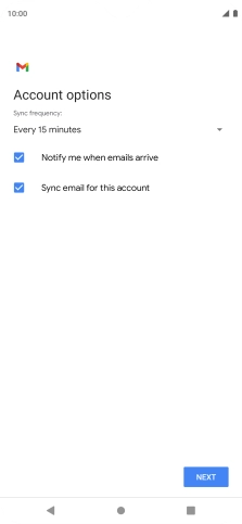 If this screen is displayed, you email account has been recognised and set up automatically. Follow the instructions on the screen to key in more information and finish setting up your phone. If this screen is displayed, you email account has been recognised and set up automatically. Follow the instructions on the screen to key in more information and finish setting up your phone.