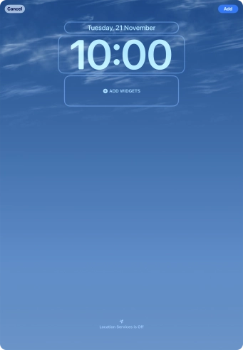 To customise the way the lock screen date is displayed, press the date widget and follow the instructions on the screen to find the required widget display mode. To customise the way the lock screen date is displayed, press the date widget and follow the instructions on the screen to find the required widget display mode.