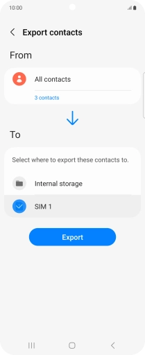 Press Export. Press Export.